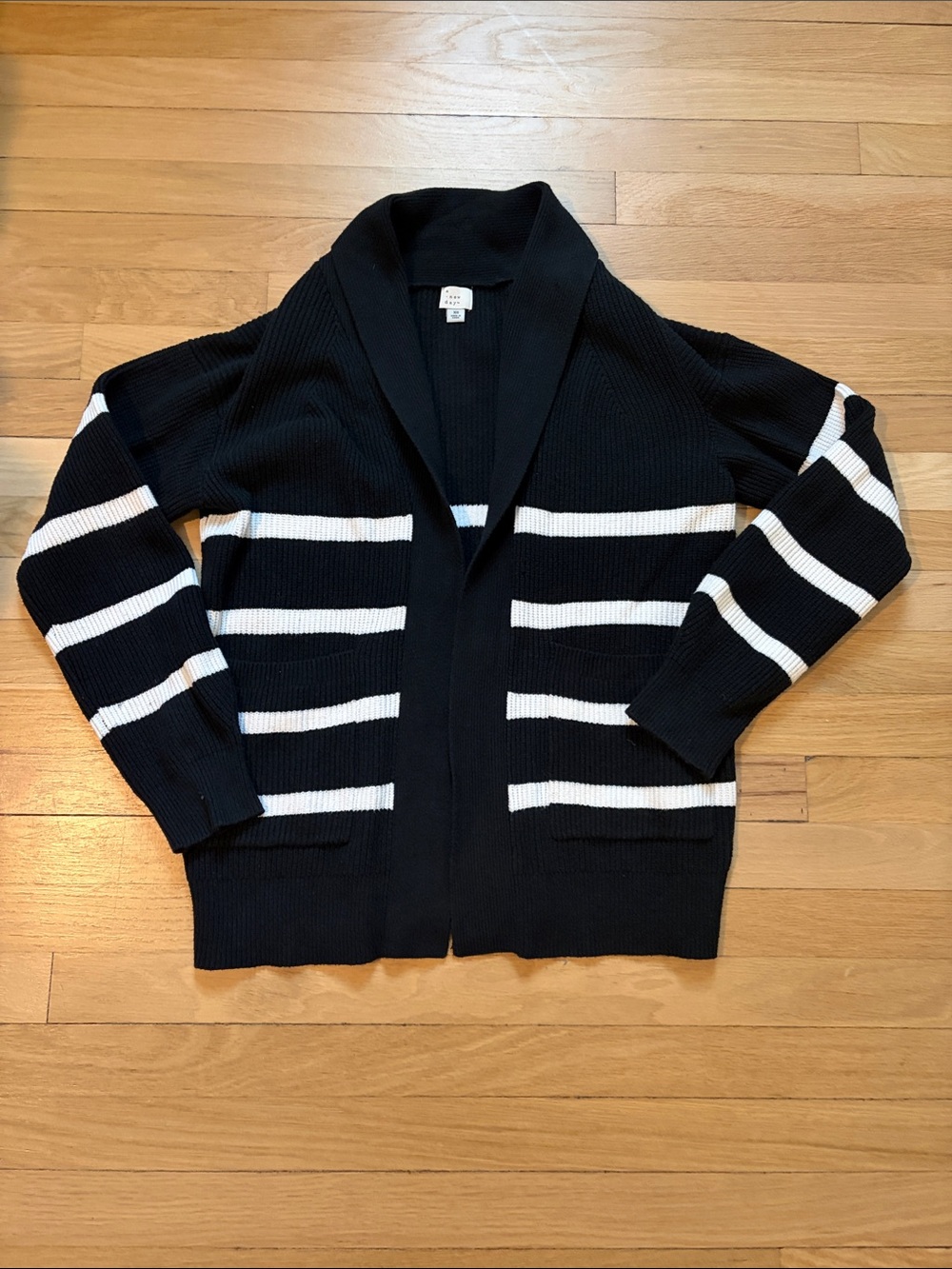 A New Day Open Front Striped Sweater